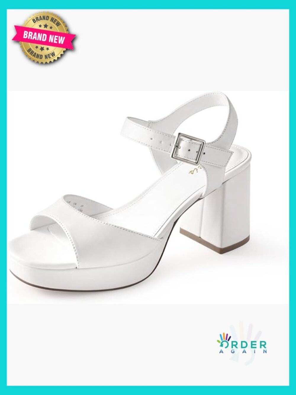 Chunky Platform Heeled Sandals Square Toe Ankle Strap Block Heel Wedding Party